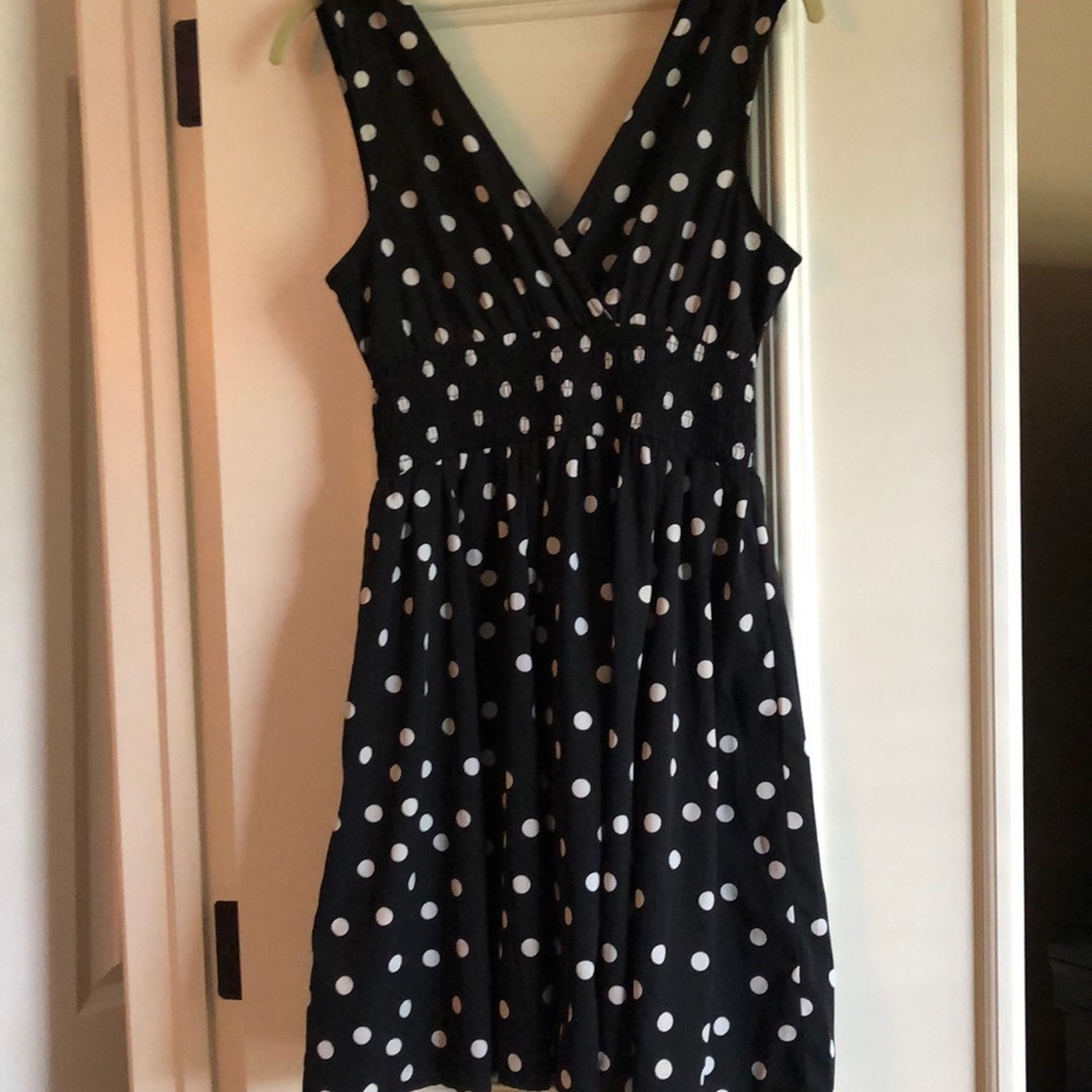 Black and white polka dot dress